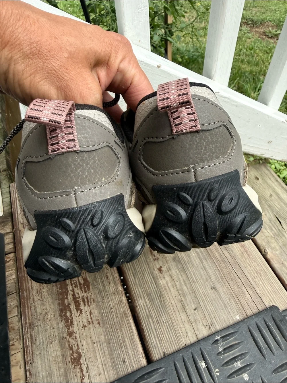 Merrell Taupe and Pink Women's Trail Shoes